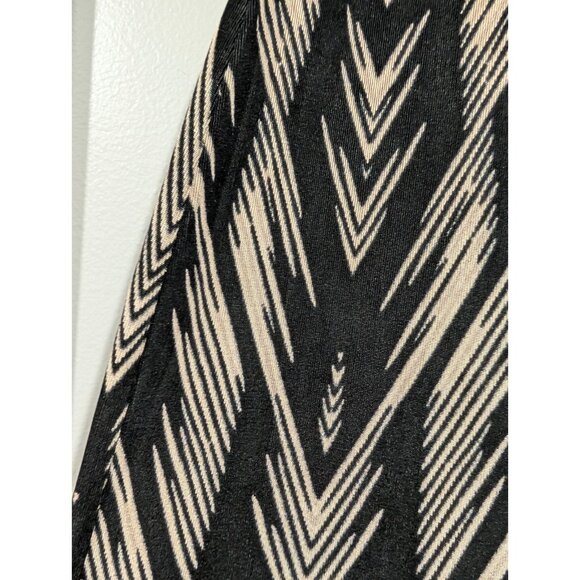 Chico's Travelers Pants Size 2 (L) Black and Tan Patterned Wide-Leg Pants Boho - Picture 10 of 16